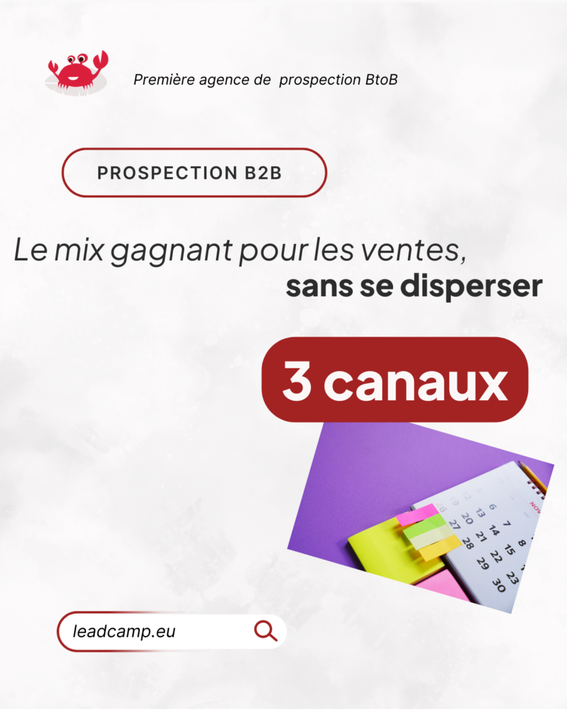3 canaux de mix gagnant pour les ventes  ( prospection multicanale B2B)